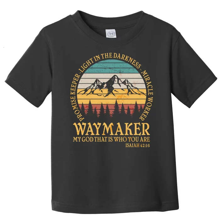 Promise Keeper Waymaker Isaiah Forest Mountains Toddler T-Shirt