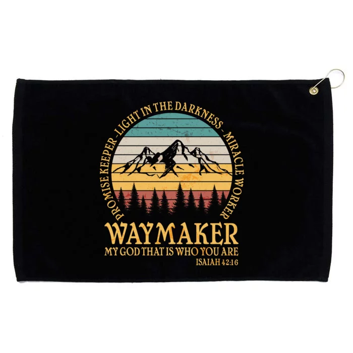 Promise Keeper Waymaker Isaiah Forest Mountains Grommeted Golf Towel