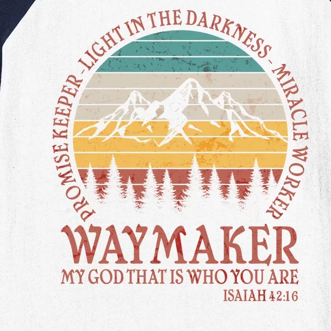 Promise Keeper Waymaker Isaiah Forest Mountains Baseball Sleeve Shirt