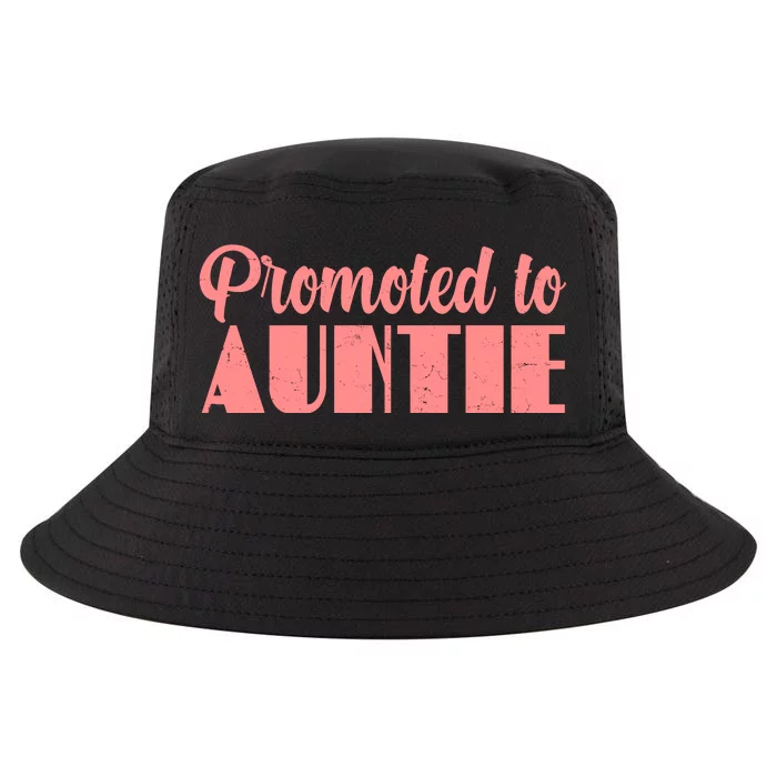 Promoted To Auntie New Baby Niece Nephew Cool Comfort Performance Bucket Hat