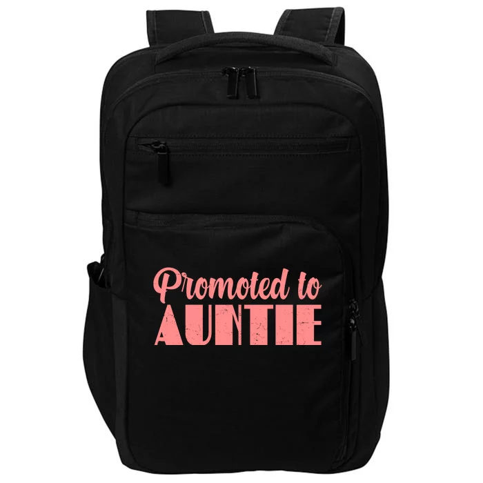 Promoted To Auntie New Baby Niece Nephew Impact Tech Backpack