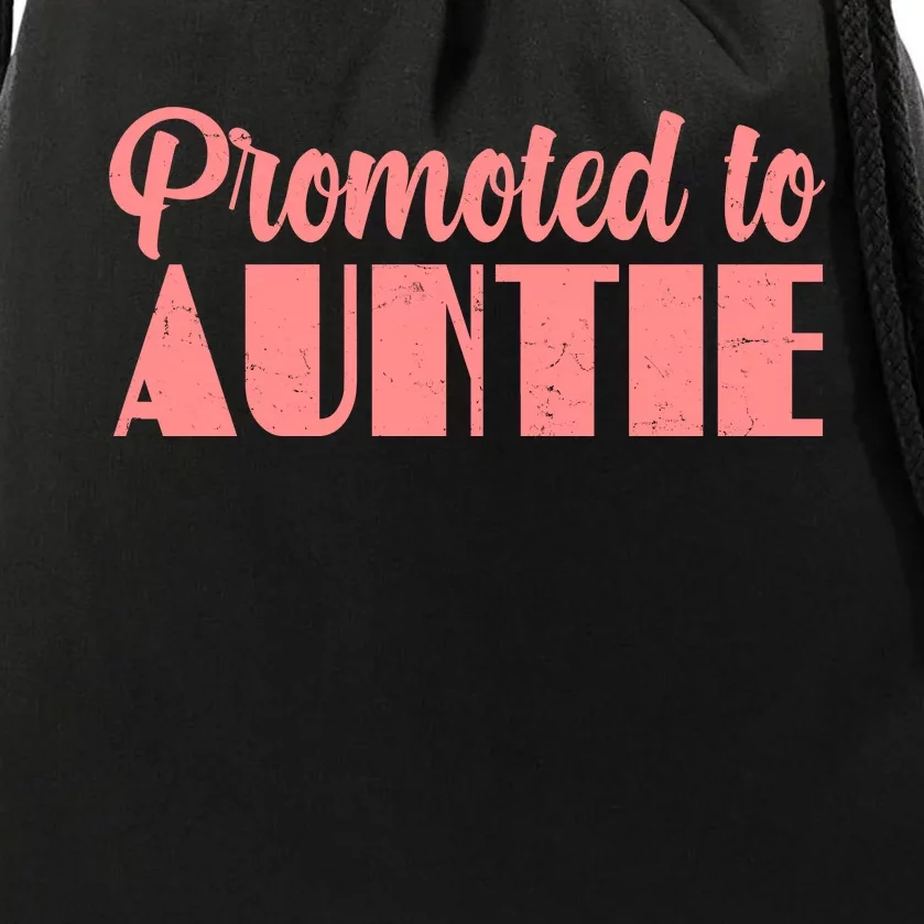 Promoted To Auntie New Baby Niece Nephew Drawstring Bag