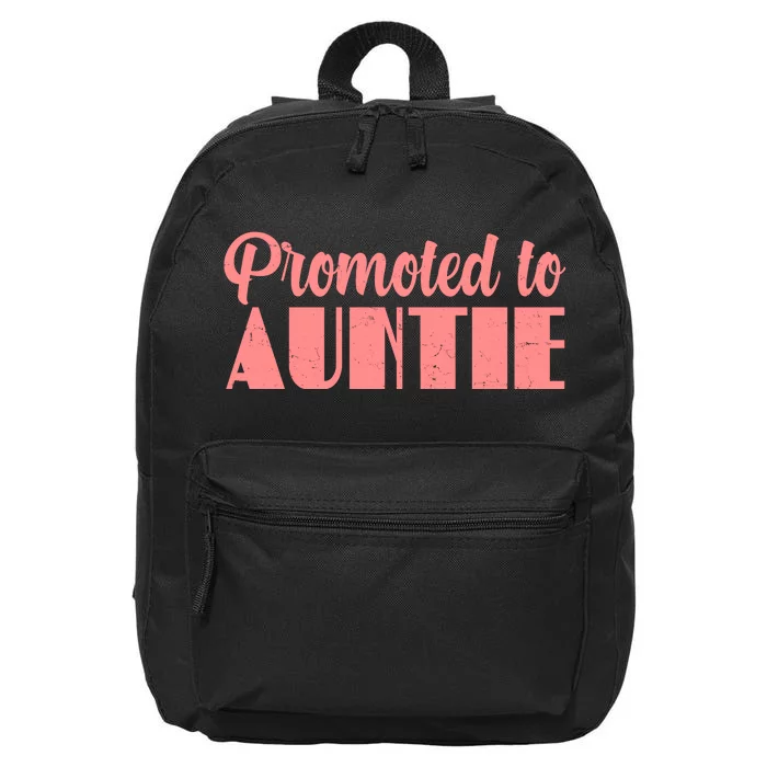 Promoted To Auntie New Baby Niece Nephew 16 in Basic Backpack