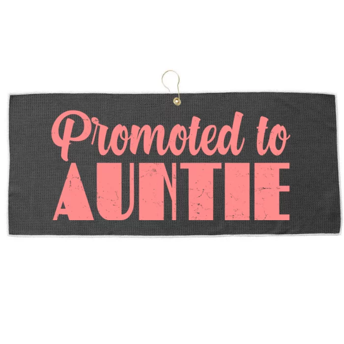 Promoted To Auntie New Baby Niece Nephew Large Microfiber Waffle Golf Towel