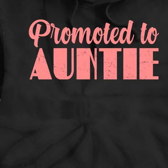 Promoted To Auntie New Baby Niece Nephew Tie Dye Hoodie