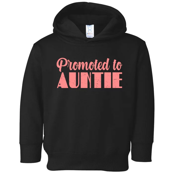 Promoted To Auntie New Baby Niece Nephew Toddler Hoodie