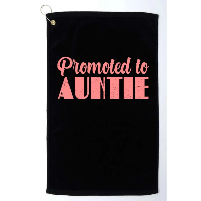 Promoted To Auntie New Baby Niece Nephew Platinum Collection Golf Towel