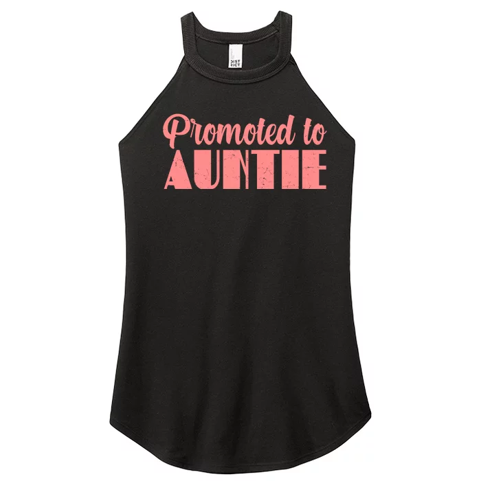 Promoted To Auntie New Baby Niece Nephew Women’s Perfect Tri Rocker Tank