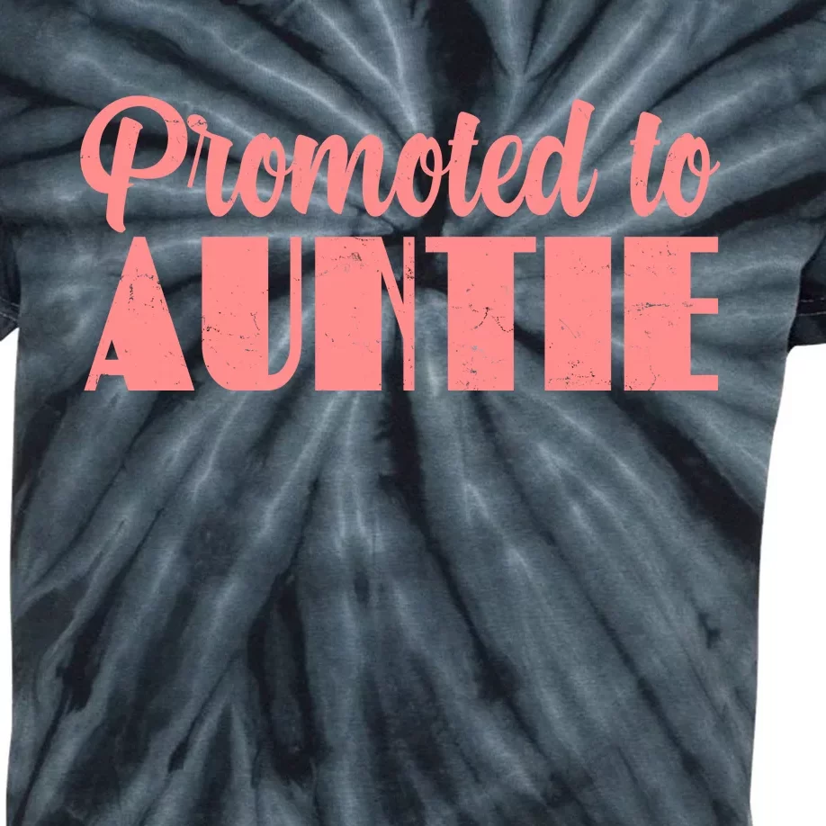 Promoted To Auntie New Baby Niece Nephew Kids Tie-Dye T-Shirt