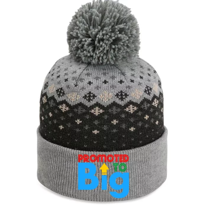 Promoted To Big Brother Colorful Logo The Baniff Cuffed Pom Beanie