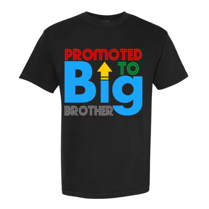 Promoted To Big Brother Colorful Logo Garment-Dyed Heavyweight T-Shirt