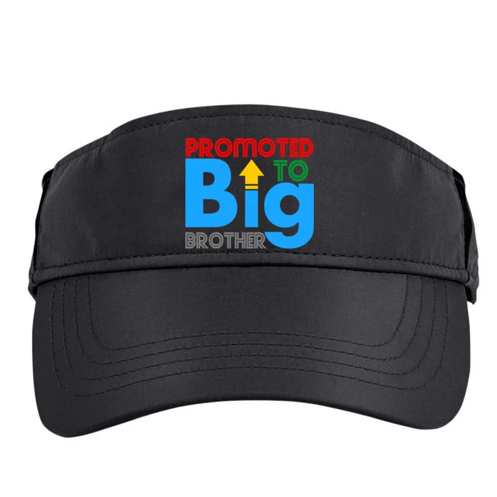 Promoted To Big Brother Colorful Logo Adult Drive Performance Visor