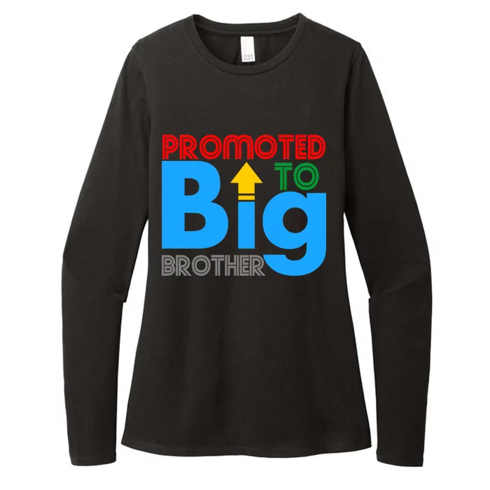 Promoted To Big Brother Colorful Logo Womens CVC Long Sleeve Shirt