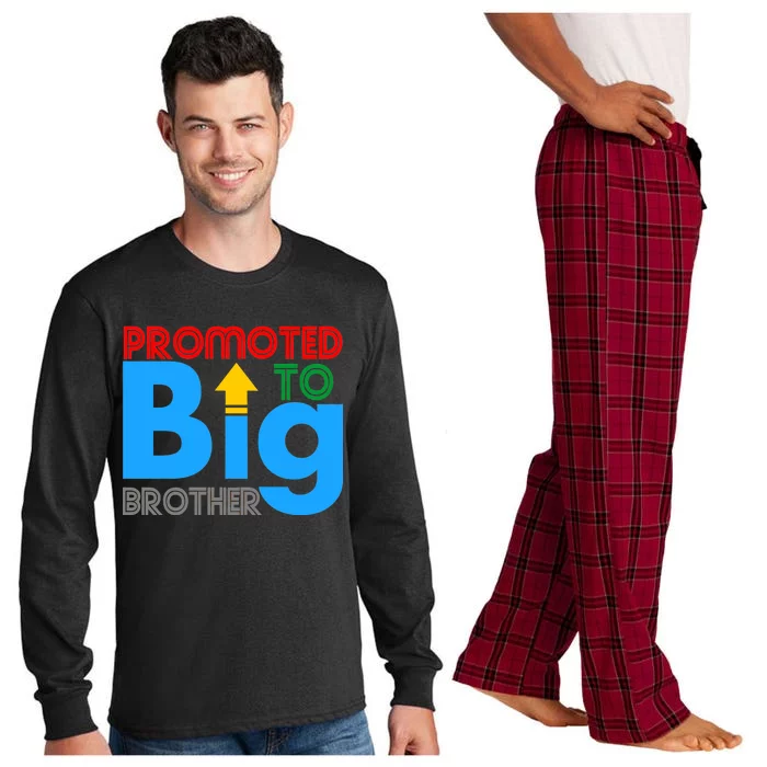 Promoted To Big Brother Colorful Logo Long Sleeve Pajama Set