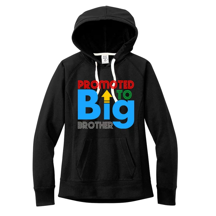 Promoted To Big Brother Colorful Logo Women's Fleece Hoodie