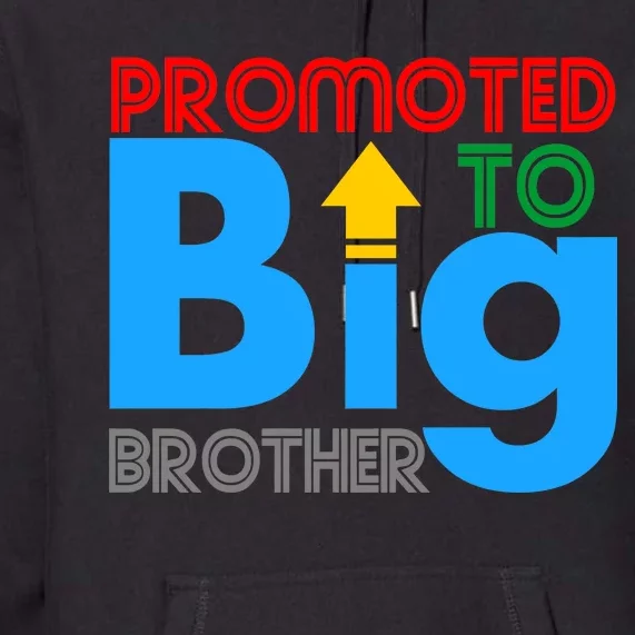 Promoted To Big Brother Colorful Logo Premium Hoodie