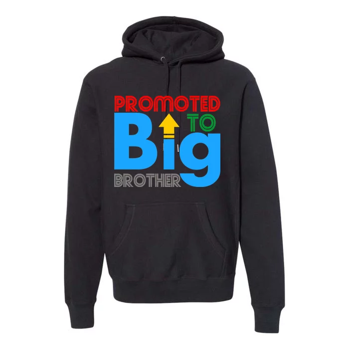 Promoted To Big Brother Colorful Logo Premium Hoodie