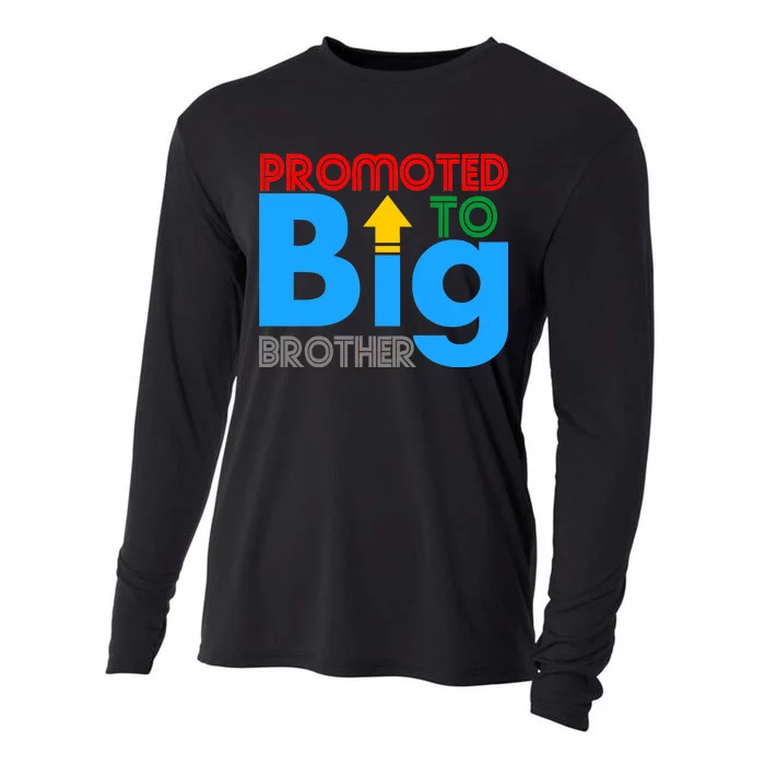 Promoted To Big Brother Colorful Logo Cooling Performance Long Sleeve Crew