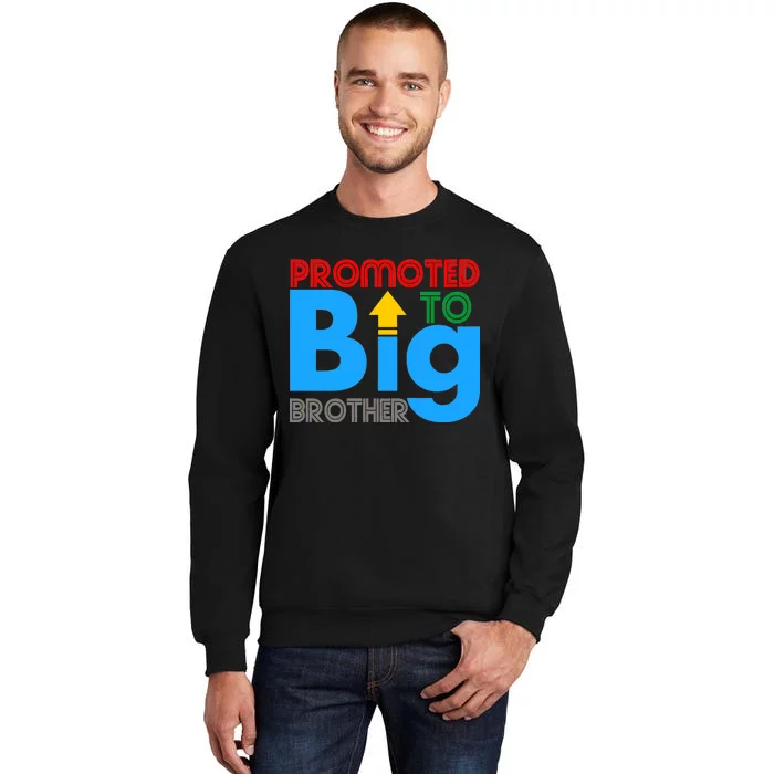 Promoted To Big Brother Colorful Logo Tall Sweatshirt