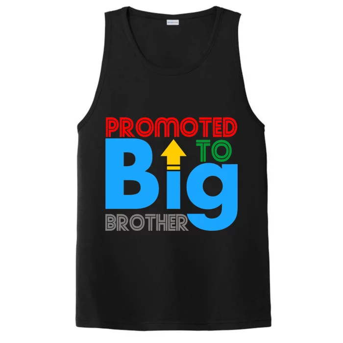 Promoted To Big Brother Colorful Logo Performance Tank