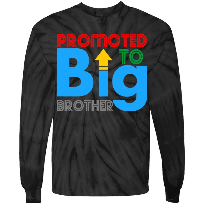 Promoted To Big Brother Colorful Logo Tie-Dye Long Sleeve Shirt