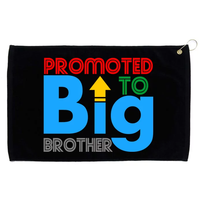 Promoted To Big Brother Colorful Logo Grommeted Golf Towel