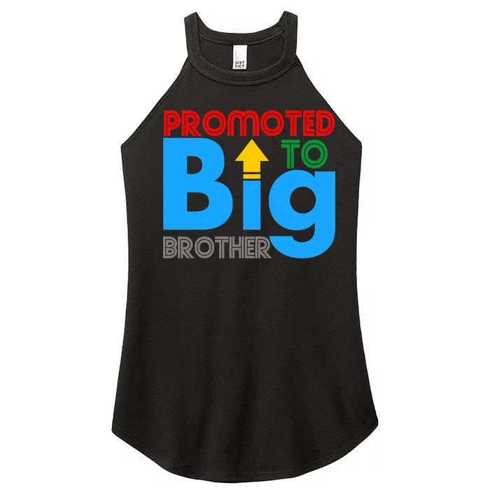 Promoted To Big Brother Colorful Logo Women’s Perfect Tri Rocker Tank