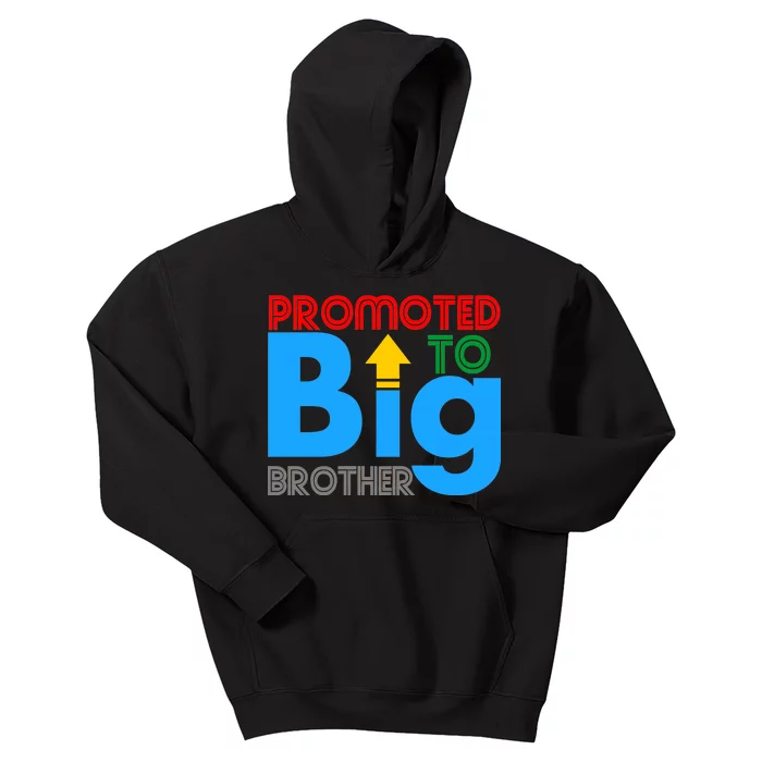 Promoted To Big Brother Colorful Logo Kids Hoodie