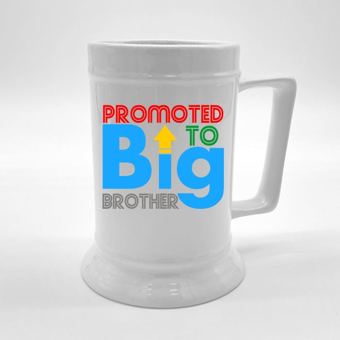 Promoted To Big Brother Colorful Logo Front & Back Beer Stein