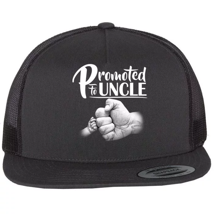 Promoted To Uncle Flat Bill Trucker Hat