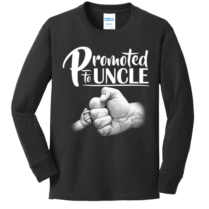 Promoted To Uncle Kids Long Sleeve Shirt