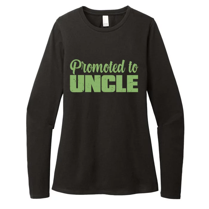 Promoted to Uncle New Baby Niece Nephew Womens CVC Long Sleeve Shirt