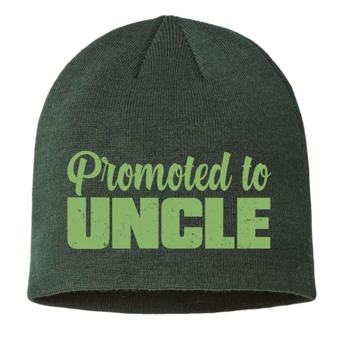 Promoted to Uncle New Baby Niece Nephew 8 1/2in Sustainable Knit Beanie