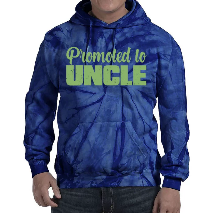 Promoted to Uncle New Baby Niece Nephew Tie Dye Hoodie