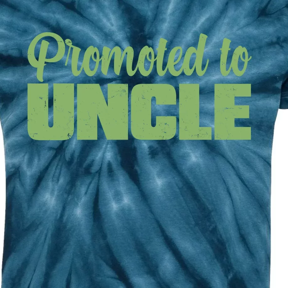 Promoted to Uncle New Baby Niece Nephew Kids Tie-Dye T-Shirt