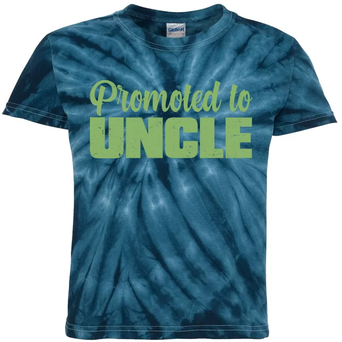 Promoted to Uncle New Baby Niece Nephew Kids Tie-Dye T-Shirt