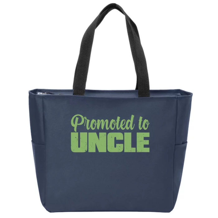 Promoted to Uncle New Baby Niece Nephew Zip Tote Bag