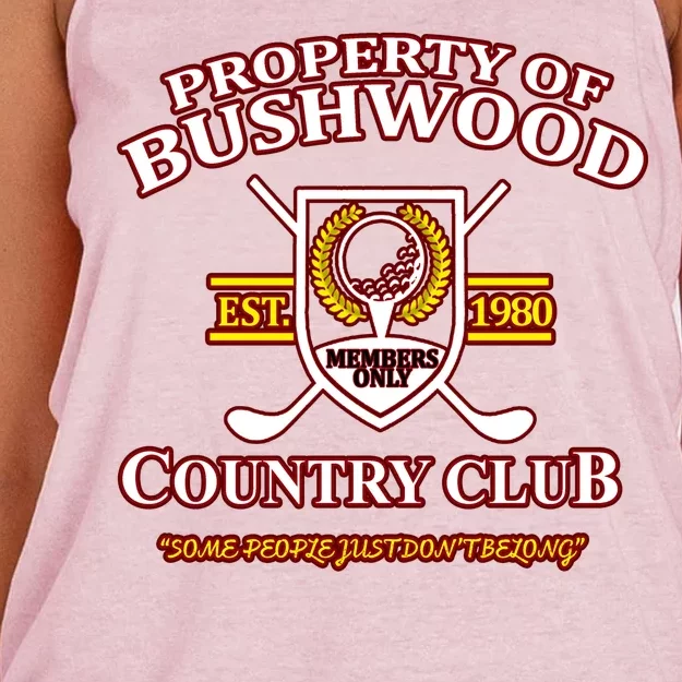 Property Bushwood Country Club Women's Knotted Racerback Tank