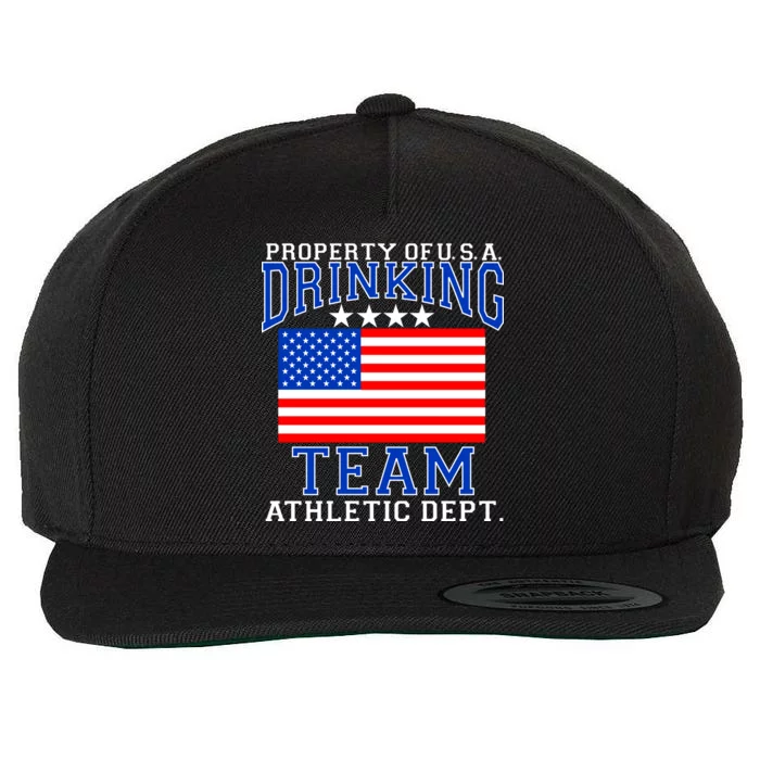 Property of U.S.A. Drinking Team Wool Snapback Cap