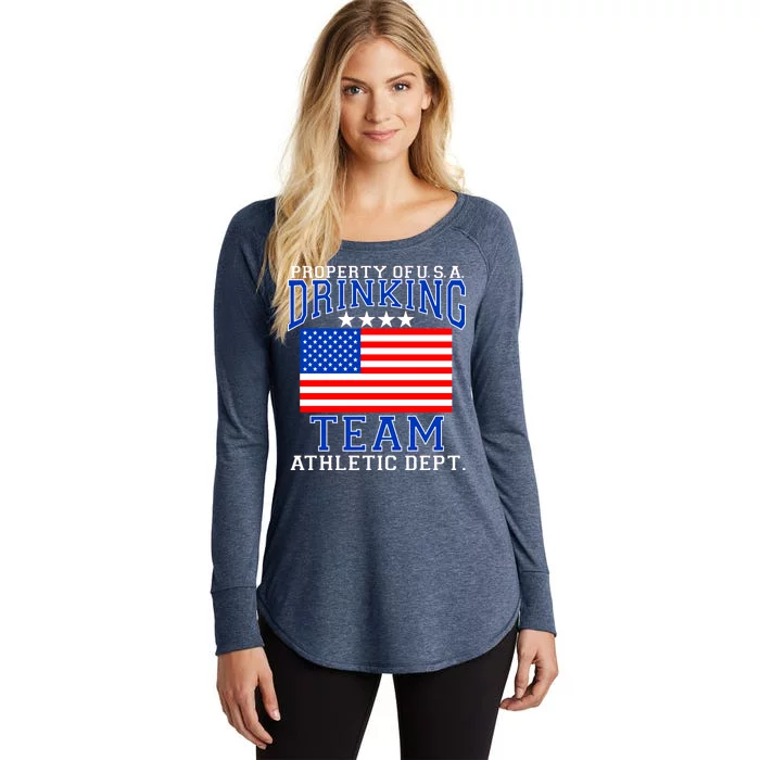 Property of U.S.A. Drinking Team Women's Perfect Tri Tunic Long Sleeve Shirt