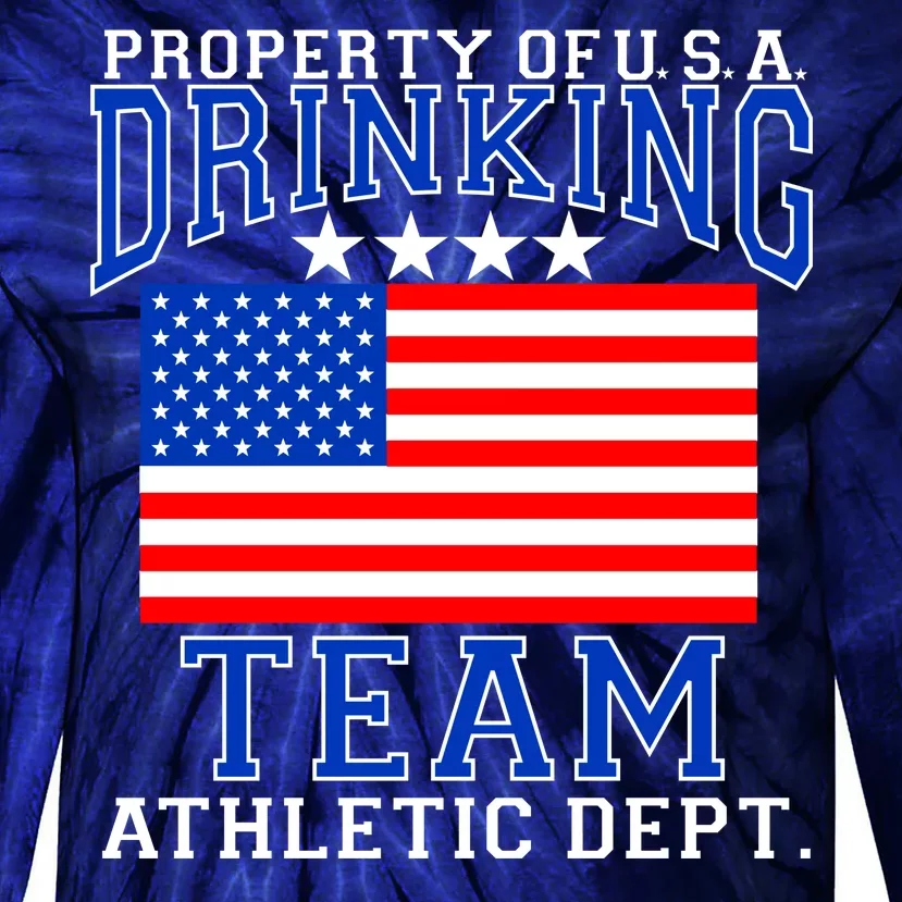 Property of U.S.A. Drinking Team Tie-Dye Long Sleeve Shirt