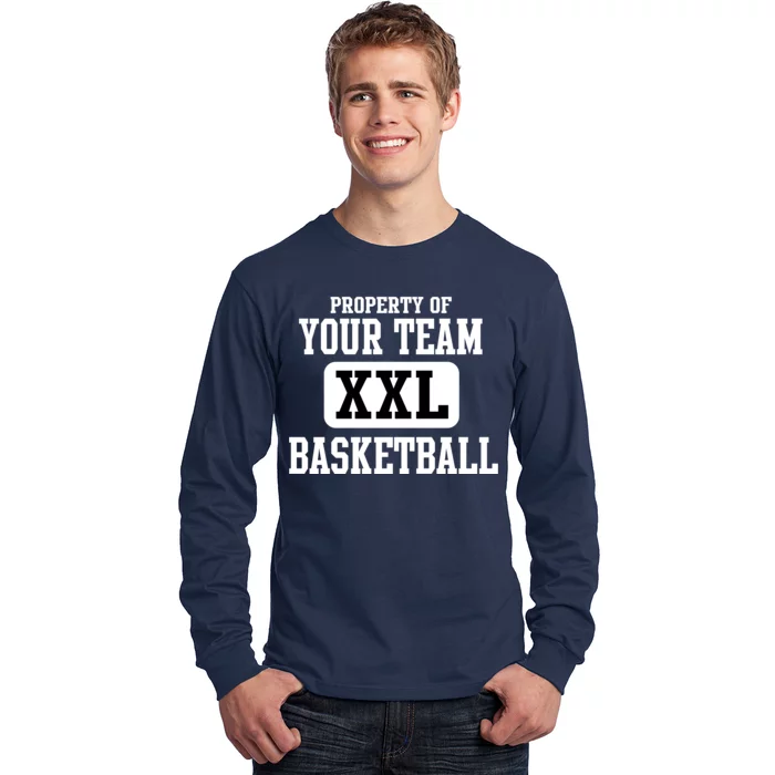 Property Of Your Team XXL Sports Personalize Text Long Sleeve Shirt