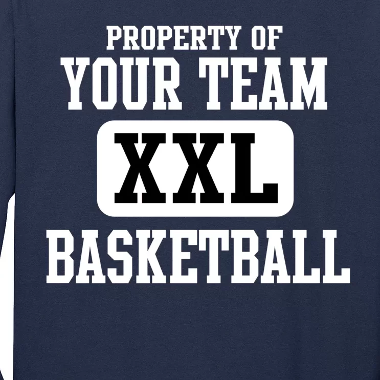 Property Of Your Team XXL Sports Personalize Text Long Sleeve Shirt