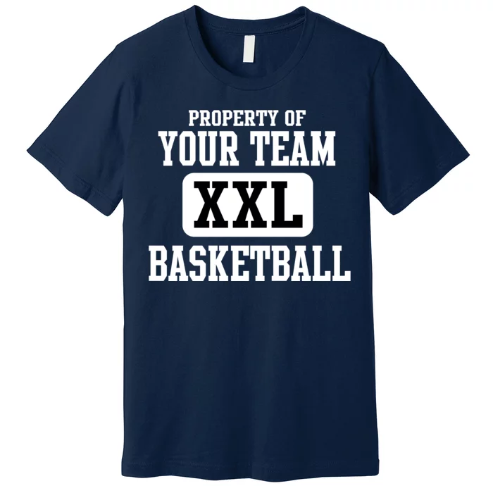 Property Of Your Team XXL Sports Personalize Text Premium T-Shirt