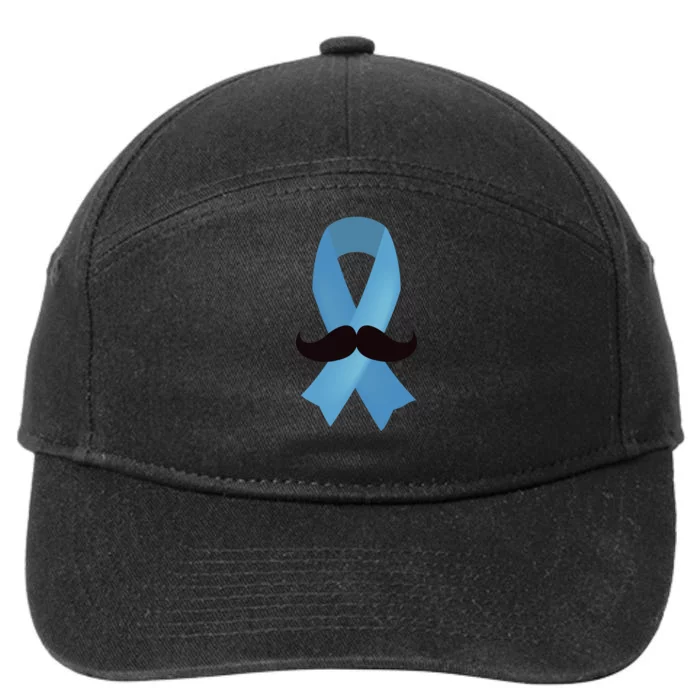 Prostate Awareness Mustache Month 7-Panel Snapback Hat