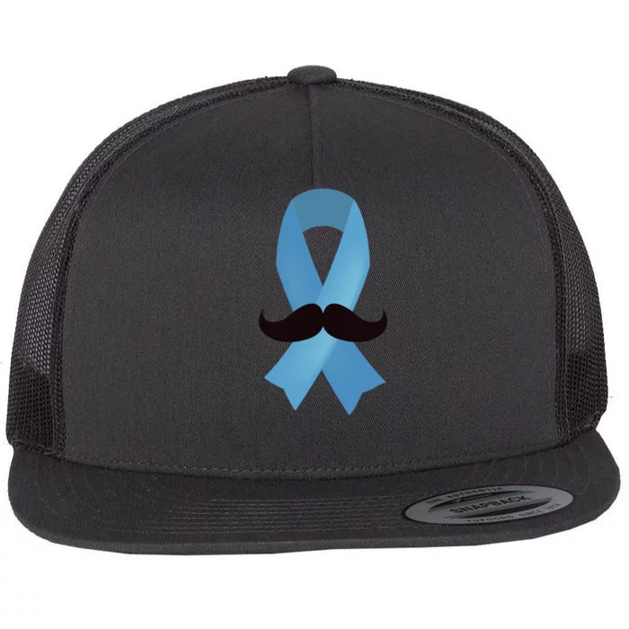 Prostate Awareness Mustache Month Flat Bill Trucker Hat