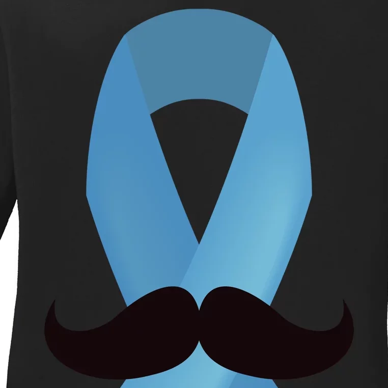 Prostate Awareness Mustache Month Ladies Long Sleeve Shirt