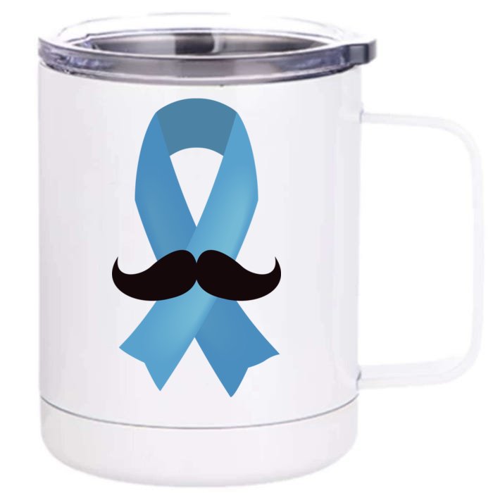 Prostate Awareness Mustache Month Front & Back 12oz Stainless Steel Tumbler Cup