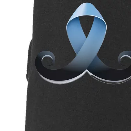 Prostate Awareness Ribbon Mustache Doggie 3-End Fleece Hoodie