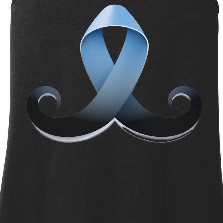 Prostate Awareness Ribbon Mustache Ladies Essential Tank